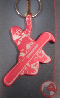 Snowboard-Flaschenöffner "PoccoRocco rot" 